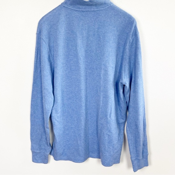 Polo Ralph Lauren Quarter Zip Sweater Estate Rib Blue Size M - Picture 6 of 7